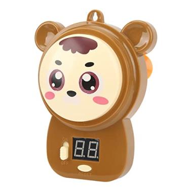 Imagem de TOPINCN Contador de Toque para Treinamento Em, Contador de Salto de Transmissão de Voz Inteligente Com 3 Ventosas Fortes, Componentes Plásticos e Eletrônicos para Crescimento e (Marrom)