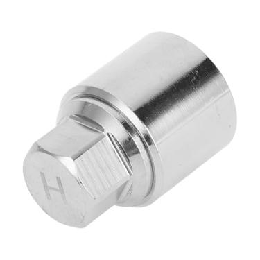 Imagem de VekAuto Trava de roda de veículo compatível com VW para Skoda, durável tipo H, liga de aço cromado, tom prateado, antifurto, parafuso antifurto, soquete de chave de remoção de porca