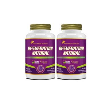 Imagem de Kit 2x Resveratrol Natural Veri-te 2x30 cps Vegan Caps Flora - Flora N