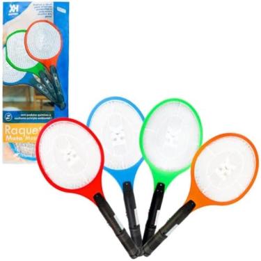 Imagem de Raquete mata mosca, pernilongos, insetos, recarregavel, eletrica, portatil, anti-mosca, forte