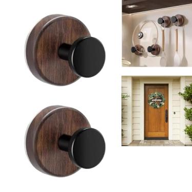 Imagem de Cabide de guirlanda para porta da frente, pacote com 2 ganchos de ventosa para janela de vidro/sobre a porta/exterior, Natal/Ação de Graças/Dia das Bruxas/4 de julho/Páscoa/Dia dos Namorados/Outono