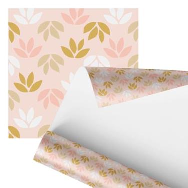 Imagem de Papel de Parede Decorativo Floral, Dourado e Branco, 2,80 Design Moderno para Decoração de Interiores