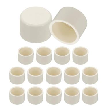 Imagem de PATIKIL Tampas de extremidade de tubo de PVC, pacote com 16, 2 cm de diâmetro, tampa de tubulação, adaptador, encaixes de soquete para construir móveis faça você mesmo, prateleira de jardim, linha de