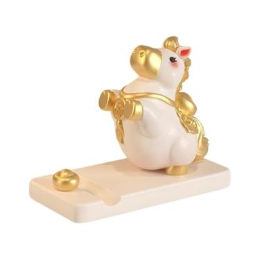 Imagem de Suporte de Telemóvel para Secretária - Suporte com Design de Cavalo - Apoio para Secretária com Símbolo de Prosperidade | para Raparigas Adolescentes Crianças Mulheres Tablet Casa