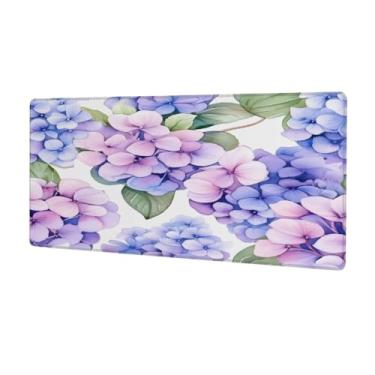 Imagem de Tapete de mouse retrô roxo grande à prova d'água para computador protetor de mesa estendido tapete de borracha antiderrapante para escritório, computador, teclado, laptop e mesa de casa, mouse pad de