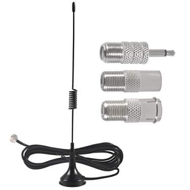 Imagem de Antena estéreo FM, base magnética, kit de antena FM de 75 Ohm para a maioria das marcas, receptor de rádio de mesa interna, antena receptora de rádio