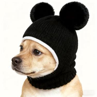 Imagem de Suéter de cachorro para raças médias e grandes - mistura de poliéster e elastano elástico macio, redutor de ruído (Preto)