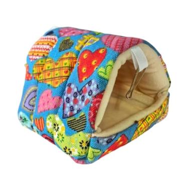 Imagem de ＡＷＨＡＯ Aquecedor de Inverno para Gaiolas, Esconderijo Aconchegante, Casinha Tipo Rede para Periquitos, Cacatuas E Calopsitas, Padrão de Coração