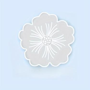 Imagem de 1 bandeja de resina epóxi e molde de porta-copos em formato de flor de 12 cm para decoração de casa faça você mesmo, porta-copos, bandejas de bugigangas, detalhes de mesa, 12 cm