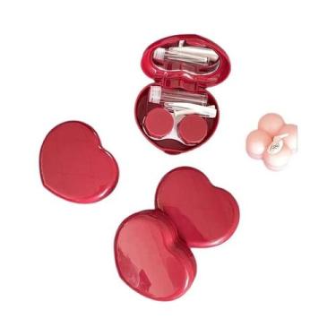 Imagem de Estojo De Lentes De Contato Colorido Com Espelho, Caixa De Armazenamen