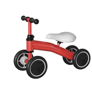 Imagem de Bicicleta de Equilíbrio Infantil 4 Rodas - Andador sem Pedal, Seguro, Ajustável, Desenvolve Habilidades Motoras(VERMELHO)