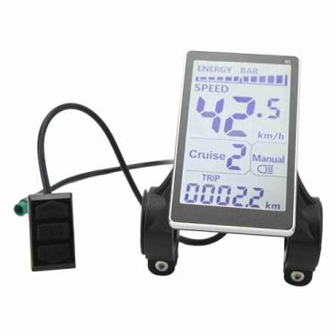 Imagem de Cosiki Medidor Lcd à Prova D'água para Bicicleta Elétrica, Painel de Controle Estável 24v 36v 48v 60v para Bicicletas Elétricas, Scooters, Material Abs