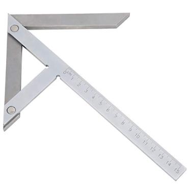 Imagem de Naroote Régua Angular de Aço Inoxidável, Ferramenta Multifuncional de Marcenaria de Alta Dureza para Usinagem de Hardware