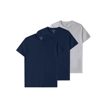 Imagem de Kit com 3 Camisetas Masculina Malwee 1000015037 Branco-Masculino