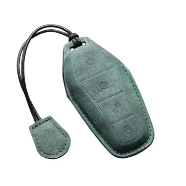 Imagem de Capa para chave de carro com suporte, compatível com BYD Second Song Tang Pro Qin Generation Han Ev Dm PLUS MAX Yuan Atto 3 Dolphin acessório(D-green keyring)