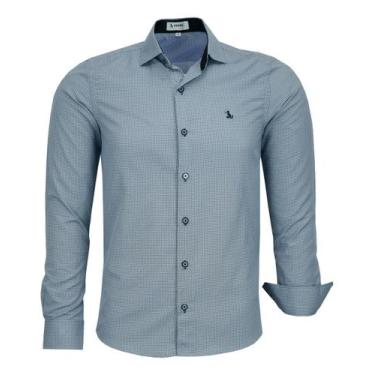 Imagem de Camisa Social Manga Longa Amil Slim Fácil De Passar 1861, Chumbo, 1
