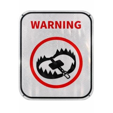 Imagem de Sinal de aviso refletivo A.T-Express – Área de retenção – Placa de segurança de alumínio para uso externo, resistente a intempéries, pacote com 5