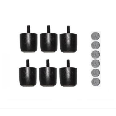 Imagem de 6 Pés Jr 4 Cm  Preto P/ Cama Box Baú Queen King C/ Feltro - Zoe & Char