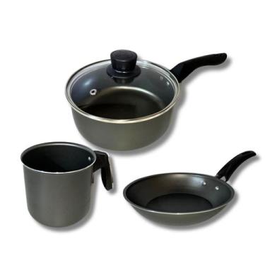 Imagem de Jogo De Panela 16 Frigideira 16 E Caneco 12 Marcolar Antiaderente - GA