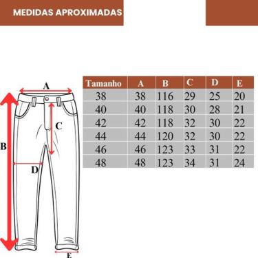 Imagem de Calça Country Masculina Jeans Com Elastano Oklahoma Country, Azul, 44