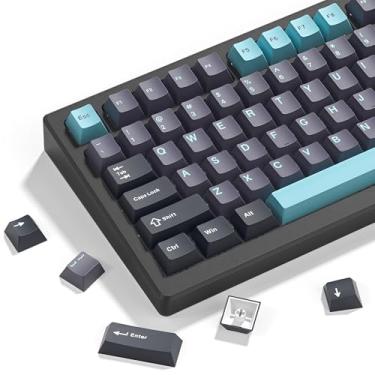 Imagem de dagaladoo Teclas Personalizadas PBT com Perfil XVX, Double Shot, 189 Teclas, USB, Mecânico, Cinza/azul-escuro, QWERTY, Cherry Gateron MX, Teclado Mecânico 60% 65% 70% 100%
