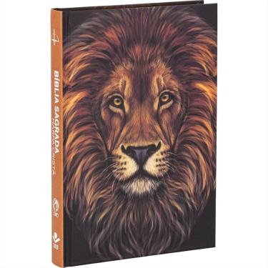 Imagem de Bíblia Sagrada com Harpa Cristã - Capa dura ilustrada, leão