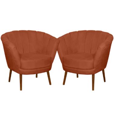 Imagem de Kit 02 Poltrona Pétala Flor Decorativa Suede