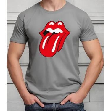 Imagem de Camiseta Camisa Adulto Masculina Feminina Algodão Banda de Rock Rollin