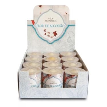 Imagem de Vela Aromática Flor de Algodão, 130g, 72 Horas de Queima, Kit com 12 Unidades