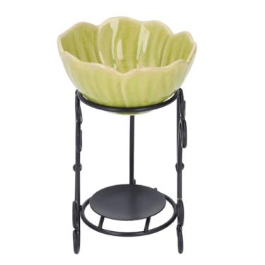 Imagem de HURRISE Queimador Cerâmico Aromaterapia, Difusor Feito à Mão do óleo Essencial do Metal Com Suporte Estável Incenso para a Decoração Escritório Em Casa