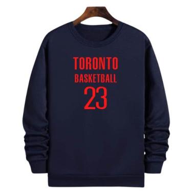Imagem de Blusa Moletom Gola Basquete Toronto Basketball número 23 - Loja Click 