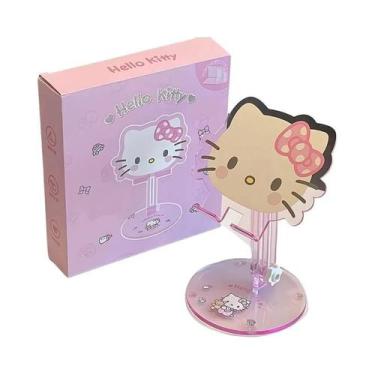 Imagem de Suporte De Mesa Rosa Gigante De Gato Kawaii Para Celulares E Tablets, 