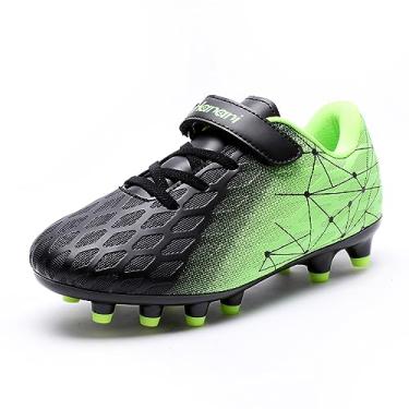 Imagem de Hanani Chuteiras De Futebol Infantil Para Meninos, Chuteiras De Beisebol Para Meninas, Chuteiras De Softbol Para Áreas Internas E Externas, Terreno Firme, Chuteira De Futebol Juvenil Antiderrapante