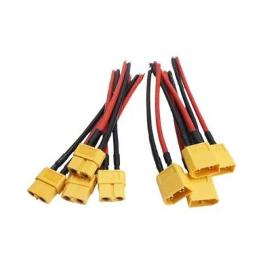 Imagem de Conectores De Bateria XT60 (4 Peças) Com Fio De Silicone 10cm 14AWG Pa