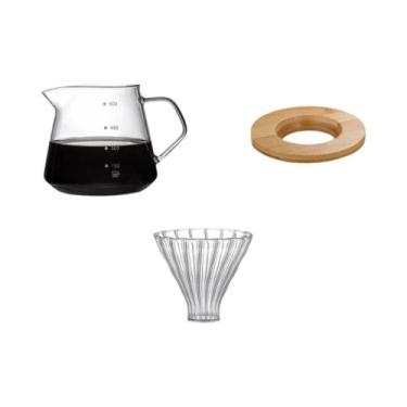 Imagem de Conjunto De Filtro De Café Manual De 600ml, Funil Reutilizável, Chalei