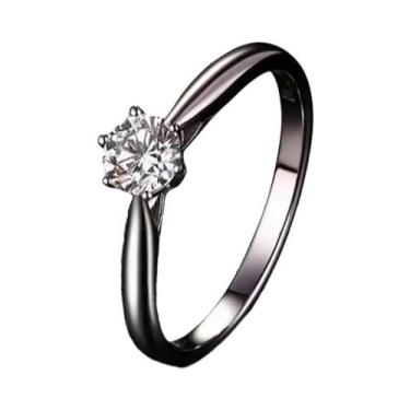 Imagem de Anel De Casamento Clássico Feminino Com Zircônia, Anel De Noivado Simp