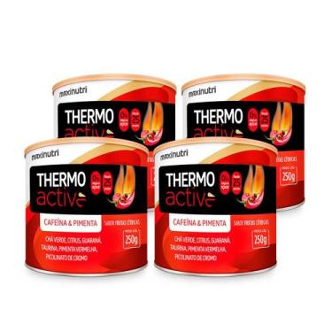 Imagem de Kit 04 Thermo Active Lata 250G Frutas Cítricas Maxinutri