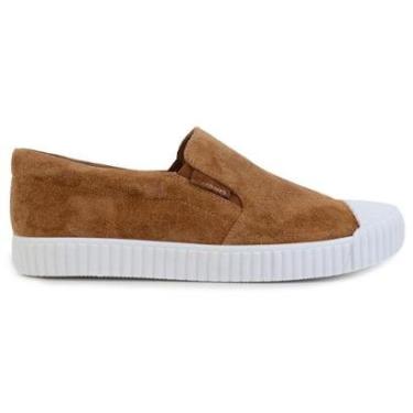 Imagem de Tênis Feminino Carrano Slip On Suede Marrom - 3440-Feminino