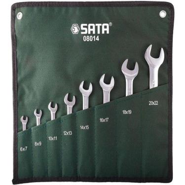 Imagem de Jogo Chave Fixa De 6X7 A 20X22Mm Com 8 Peças Sata St08014Sj