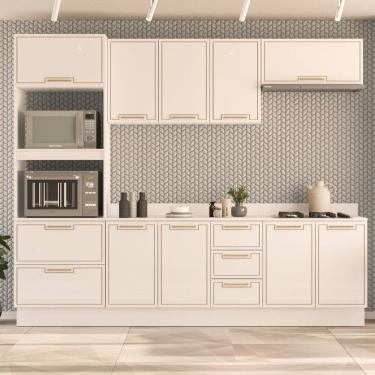 Imagem de Cozinha Modulada 5 Pecas com Tampo e Rodape Amara Politorno