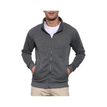 Imagem de Jaqueta De Moletom Masculina Leve Com Zíper E Manga Longa Para Outono,