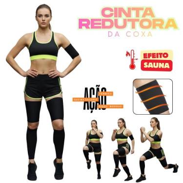 Imagem de Cinta Modeladora Coxas/pernas Reduz Flacidez E Medidas Cor:PretoTamanh