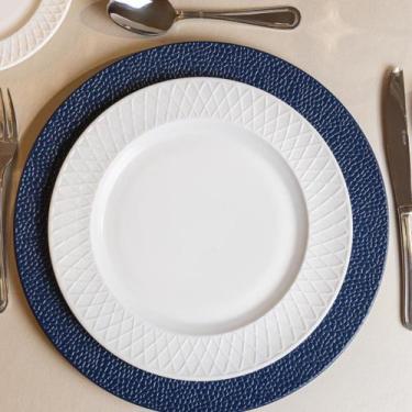 Imagem de Prato Raso Vidro Opalino Royale Branco 26,5cm Mesa Jantar Unidade Resi