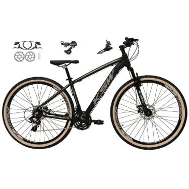 Imagem de    Bicicleta aro 29 Ksw Xlt 24v Câmbios Shimano Freios Hidráulicos Garfo com Suspensão Pneu Faixa Bege - Preta\Preto