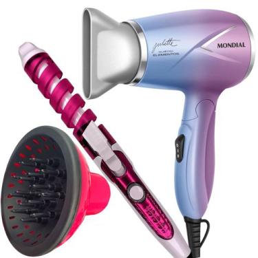 Imagem de Secador de Cabelo Mondial 1200w Ions Tourmaline Mini Dobrável Viagem A