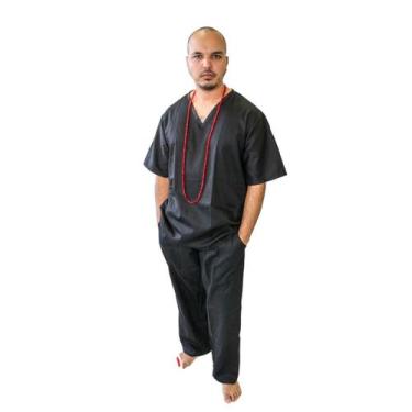 Imagem de Roupa Umbanda e Candomblé Masculino - Atacadão Beira Mar, Preto, GG
