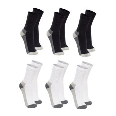 Imagem de Kit 6 Meias Cano Longo Atoalhada Algodão Penteado 3250 - Lupo Sport, B