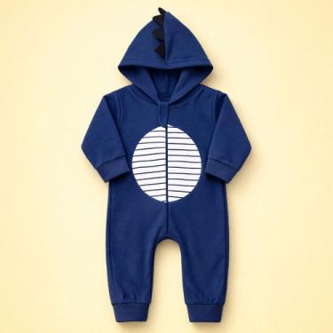 Imagem de Macacão Infantil Menino em Soft Quentinho com Zíper Fácil Cor:marinhoT