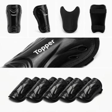 Imagem de Kit 10 Pares Caneleira Topper Esportiva Preta