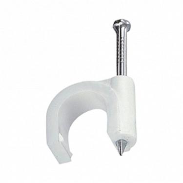 Imagem de Fixador para Cabo BFH1568 para Cabos Elétricos e de Rede Até 8MM com Prego em Aço Carbo...